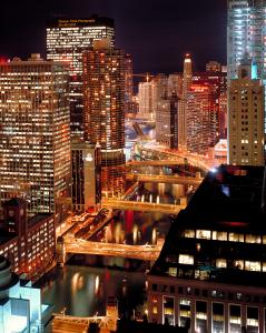 Thomas Firak Photo Chicago River At Night